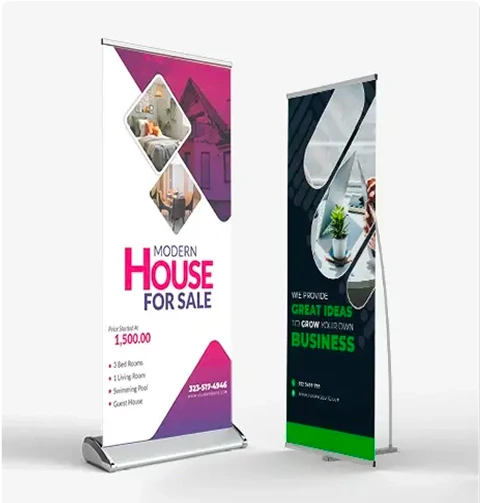 Modellen van volledig gepersonaliseerde reclame-roll-ups