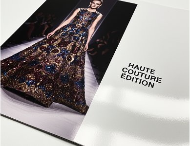 Glanspapier aanbevolen voor modetijdschriften en reclame.