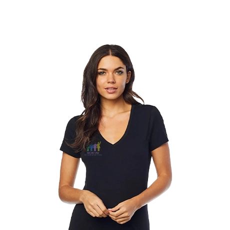 T-shirts basiques femme avec encolure en V