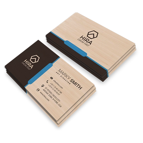 Cartes de visites avec matériaux premiums