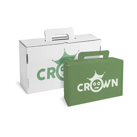 Valise en carton personnalisée pour présentation professionnelle