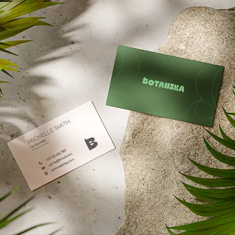 Carte de visite écologique en papier naturel recyclé