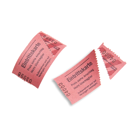 Rouleaux de tickets d'entrée