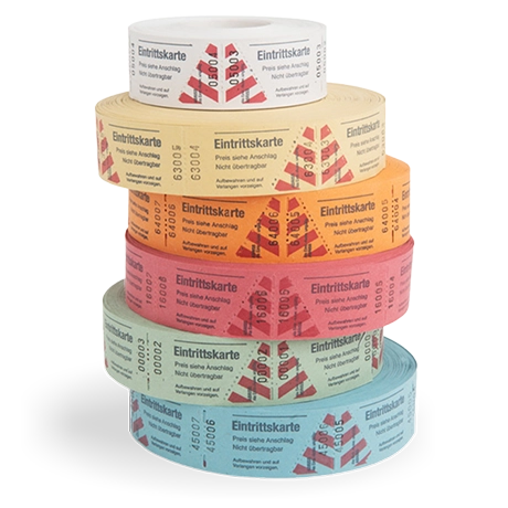 Rouleaux de tickets d'entrée