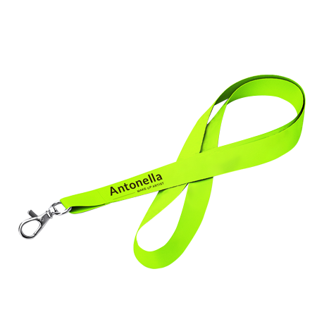Fluo lanyards met standaardtekst