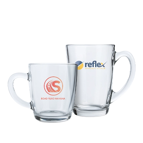 Tasse en verre personnalisée avec logo