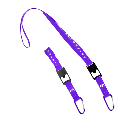 Lanyards met karabijnhaak en flesopener