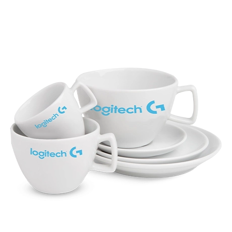 Tasse personnalisée avec soucoupe assortie