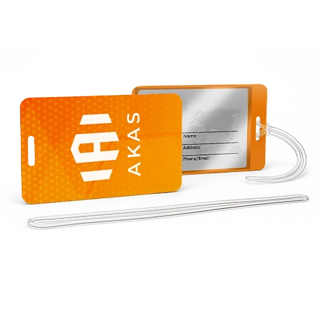 Étiquette à bagage en PVC durable avec impression